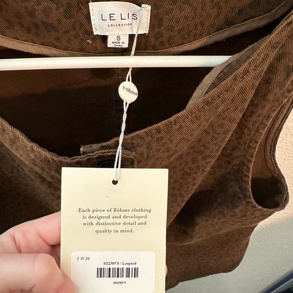 Böhme final sale leopard print denim vest - Picture 3 of 6